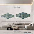 thumbnail image 4 of Elephant Stock Rustic Succulent Wall Art - Horizontal Multi Panel Canvas - Living Room Wall Decor - Floral And Botanical Multi Panel - Teal And Beige Decor By Norman Wyatt Jr. - 80" x 36", 4 of 8