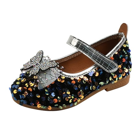 

Rovga Summer Autumn Fashion Cute Girls Casual Shoes Colorful Sequins Shiny Rhinestone Bow Flat Bottom Lightweight Soft Children Shoes
