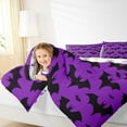 thumbnail image 4 of jejeloiu Bat Bedding Comforter Set,Purple Black Twin Comforter Sets,Halloween Theme Bedding Set For Teens Boys,Super Cozy Room Decor Reversible,2pcs, 4 of 8