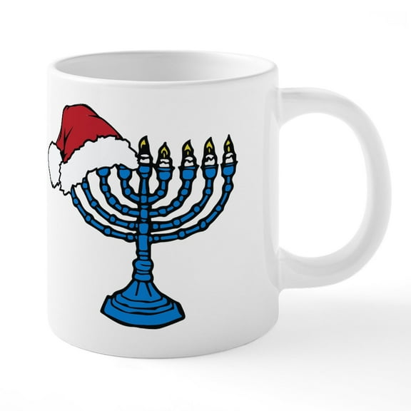 CafePress - Hanukkah And Christmas - 20 Oz White Ceramic Mega Mug