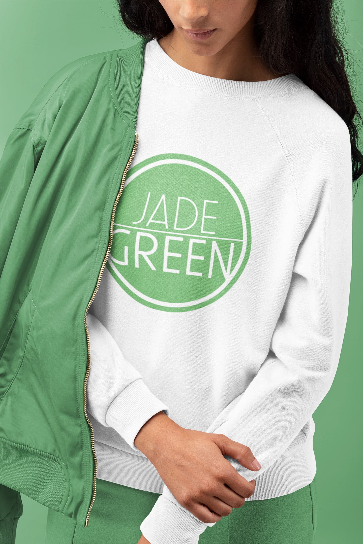 jade green school cardigan