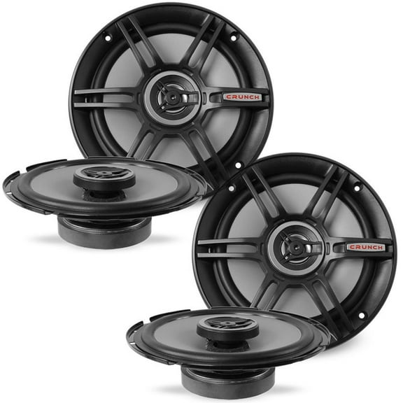 Crunch CS65CXS 6.5" CS Series 2-Way Coaxial Car Speakers (2-Pairs, 4-Total) 1200W Peak (600W RMS)