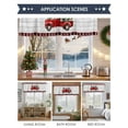 thumbnail image 6 of Kitchen Curtain Valances for Windows,Christmas Truck Pine Tree Cow Rod Pocket Small Valance, 6 of 8
