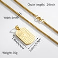 thumbnail image 4 of APSVO Gold Dog Tag Cross Necklaces for Men Boys to My Son Gifts from Dad American Flag Pendant Chain Catholic Christian Religious Birthday Valentines Day Jewelry Gifts Teen Him Kids Adults Ideas, 4 of 7
