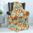 thumbnail image 4 of Floral Soft Flannel Fleece Throw Blanket, Retro Flower Pattern Simplistic Designed Petals Fragrance Essence Circle Theme, Cozy Plush for Indoor and Outdoor Use, 50" x 60", Multicolor, by Ambesonne, 4 of 5
