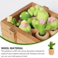 thumbnail image 4 of MasteelfCA 8pcs DIY Needle Felt Kit Mini Cactus Decorations Wool Felting Starter Materials, 4 of 8