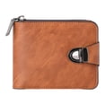thumbnail image 4 of ddioayh Men's Vintage Lock Buckle Wallet with Multiple Card Slots and Zipper Coin Purse Compact Lightweight 112g for Business Travel Daily Use, 4 of 5