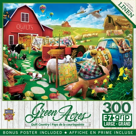 UPC: 0705988321061 | MasterPieces 300 Piece EZ Grip Jigsaw Puzzle – Quilt Country – 18 x24