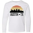 thumbnail image 3 of Inktastic Austin Texas Skyline Vintage Long Sleeve Youth T-Shirt, 3 of 5