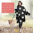 thumbnail image 4 of Wearable Oversized Blanket,Spooky Halloween Ghosts Pattern Wearable Blanket Hoodie for Adults,Cozy Hooded Blankets with Super Pockets,Super Warm Fuzzy Pullover for Women & Men, 4 of 6