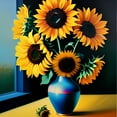 thumbnail image 2 of Radiant Resilience - Blooming Sunflower Canvas Wall Art, 2 of 2