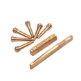 thumbnail image 1 of Brass Bridge With Nut Saddle for Acoustic Guitar Parts Replacement Set, 1 of 5