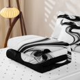 thumbnail image 6 of Homewish Abstract Fluid Ink Zipper Twin Comforter Sets with Fitted Sheet and 2 Pillowcases,Contemporary Art Zipper Bedding Set,Black,Reversible,4pcs, 6 of 8