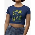 thumbnail image 3 of Stop And Smell The Flowers Crop Tee Women's -SelectDesign Designs, 3 of 4