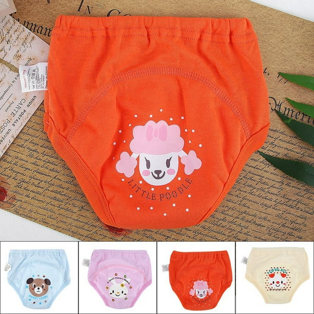 Qiilu 4Pcs Anti Leakage Baby Cartoon Training Pants 4 Layers Waterproof  Toddler Diaper Pant, Toddler Training Pants, Waterproof Baby Training Pants  