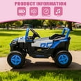 thumbnail image 2 of Xuanlur 12V 4.5AH Ride on UTV for Kids, Electric Car w/Parents Control & App Control, 25W*2 Motors Battery Powered w/Slow Start, Swing Function, Lights, Music, Ride on Toy for Kids Aged 3-6, Blue, 2 of 7