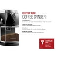 thumbnail image 2 of Chefman Coffee Grinder Electric Burr Mill 8oz Beans Large Hopper Easy One Touch Operation, Cleaning Brush Included Black, 2 of 9