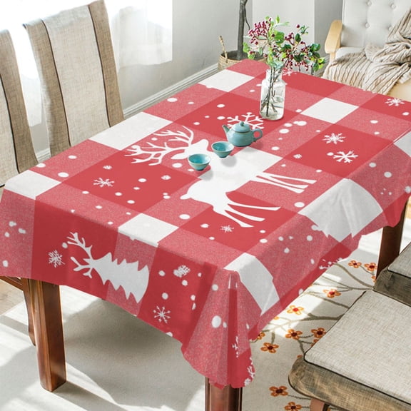 BZSMCE Square Tablecloth The Christmas Printing Pattern Tableclothes