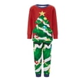 thumbnail image 2 of Pijamas navideños familiares a juego, conjunto de pijama con estampado de árbol de Navidad (camiseta y pantalón) para bebé/perro/perro/peluche)., 2 of 10