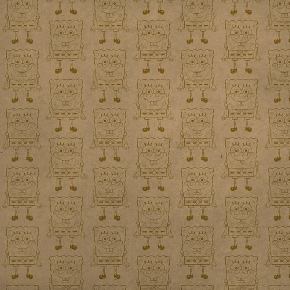 SpongeBob Full Front Premium Kraft Roll Gift Wrap Wrapping Paper
