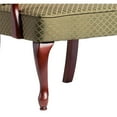 thumbnail image 7 of Maklaine Green Jacquard Fabric Solid Wood Gooseneck Arm Chair, 7 of 7