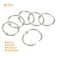thumbnail image 3 of Uxcell 1.18" Dia Detachable Binder Rings Index Snap Metal Clips, Silver Tone 50 Pack, 3 of 5
