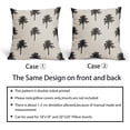 thumbnail image 5 of Black Palm Tree Pillow Covers 18X18 InchTropical Coconut Trees Coastal Plants Decorative Pillow Cases Set of 2 Summer Retro Cotton Linen Throw Pillows Home Decor for Sofa Couch Cushion Outdoor, 5 of 6