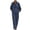 M-Navy, variant on Women Linen 2 Piece Outfit, Casual V Neck 3/4 Sleeve Tops and Wide Leg Pants Set, Loose Loungewear for Summer Everyday Beige S