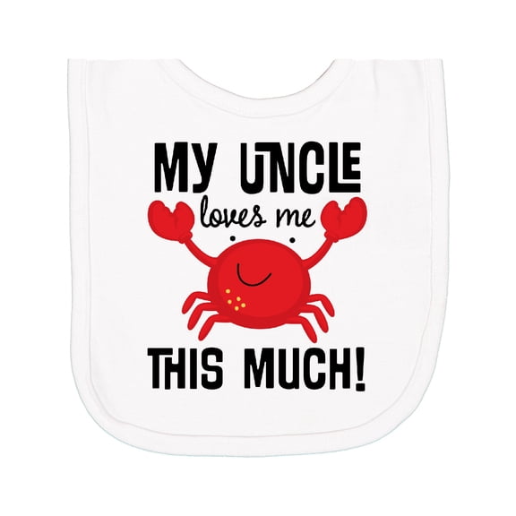 Inktastic Uncle Loves Me Childs Crab Newborn Bib