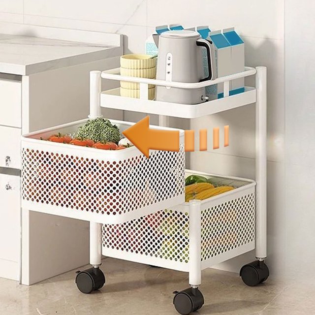 Savings Sentmoon Multi-tier Storage Rack Rotating Kitchen Storage Trolley, Multi-Layer Floor Rack for Snacks, Fruits, and Vegetables in Living Room or Pantry Today’s Must-Have Bargains