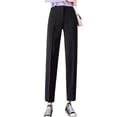 thumbnail image 2 of Minnieouse Pantalones de mujer Casual verano señora pantalones traje vestir ropa femenina ocio Color sólido elástico cómodo transpirable Prendas para la parte inferior del cuerpo L Minnieouse AP012346-02, 2 of 6