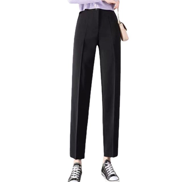 Sonducket Pantalones de verano para mujer, pantalones formales con bolsillos de cintura alta para mujer, traje de ocio para mujer, elásticos de Color Prendas para la parte inferior del cuerpo L Sonducket AP012346-02