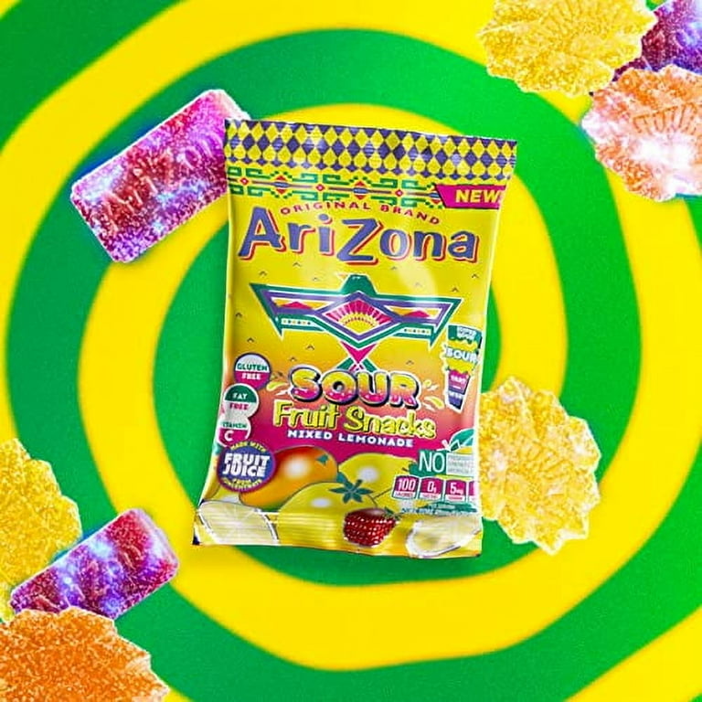 AriZona Sour Lemonade Fruit Snacks - NEW - Gluten Free Snacks ,5