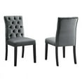 thumbnail image 2 of Modway Marquis 20.5" Velvet Dining Side Chairs in Pink/Black (Set of 2), 2 of 9