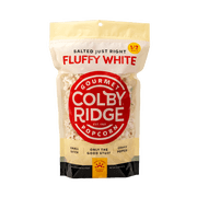 Colby Ridge Fluffy White Half Salt Gourmet Craft Popped Gluten Free Popcorn Snack Sized Small Batch (1/2 Gal. 8 Cups)
