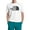 Black White, variant on The North Face Men's T-Shirt Short Sleeve Half Dome Logo Regular Fit Tee, Grey Black, L