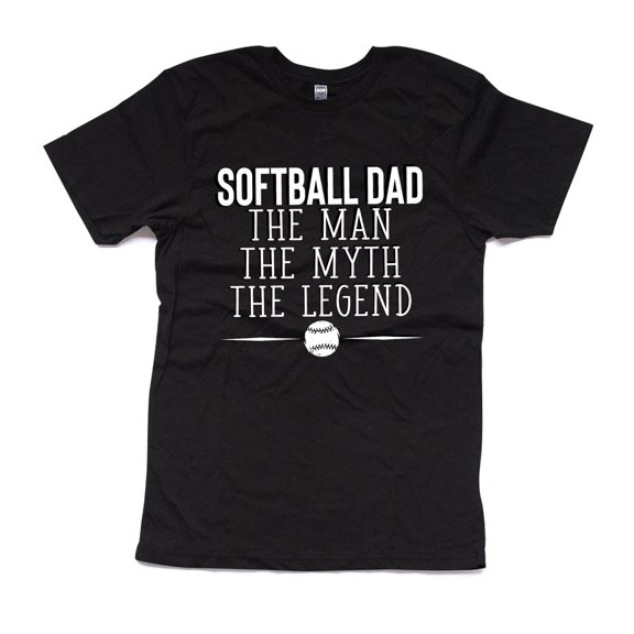 NanyCrafts' Softball Dad The Man The Myth The Legend Adult Fine Jersey Tee