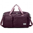 thumbnail image 6 of DAKIMOE Travel Duffle Bag for Women Large Weekender Bags Carry on Gym Duffel Bag with Wet Pocket/Shoe Compartment Waterproof Overnight Tote for Plane Hospital Sports Yoga Business Trips, Dried Rose, 6 of 10