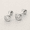 Silver, variant on 925 Sterling Silver 3mm Round White CZ Stud Earrings, Bezel Setting, Screw Back, Secure Fit