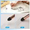 thumbnail image 5 of Uxcell Artist Blending Sponge Pen, 2 Pcs Double Headed Rubbing Sketch Pen Brush for Artist Lightening Highlight, Silver, 5 of 6