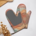 thumbnail image 2 of XMXT Silicone Oven Mitts, Colorful Art Block Thickened Non-Slip Oven Gloves, 2 Pcs, 2 of 9