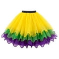 thumbnail image 4 of Coerni Girls Tulle Ballet Dance Skirts Kids Princess Layer Sparkle Ruffled Tiered Bubble Shiny Flared Skater Skirt A Line Skort, 4 of 4