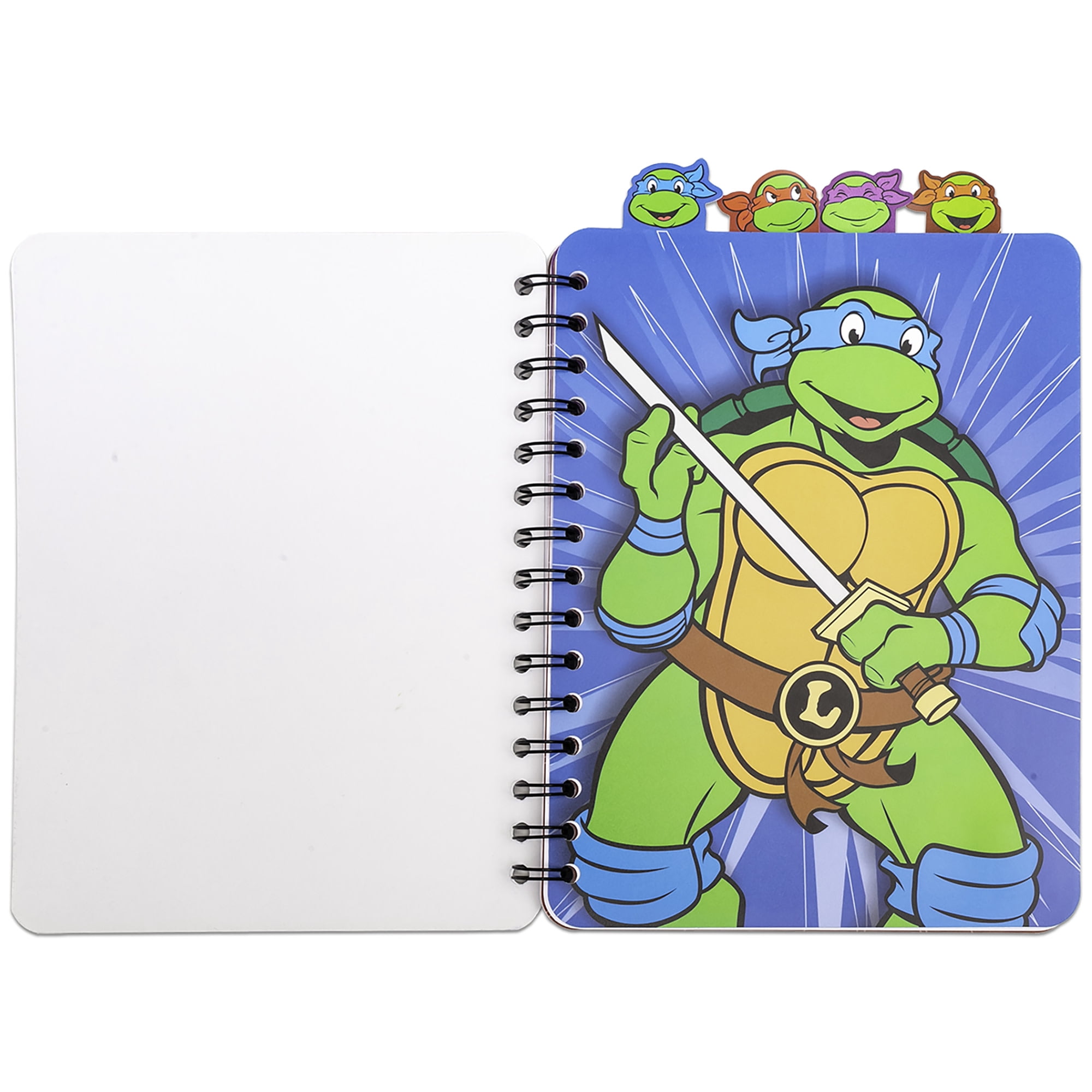 Inkology: 4 Tab Journal: Teenage Mutant Ninja Turtles - 160 Dot Pages, TMNT Spiral Notebook, Character Dividers, Writing-Notes-Dreams-Doodles, Kids 3+