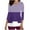 Purple, variant on Frostluinai Scrub Tops Women Stretchy 3/4 Sleeve V Neck Casual Scrubs Tunic Shirts Striped Color Block Soft Working Uniforms with Pocket