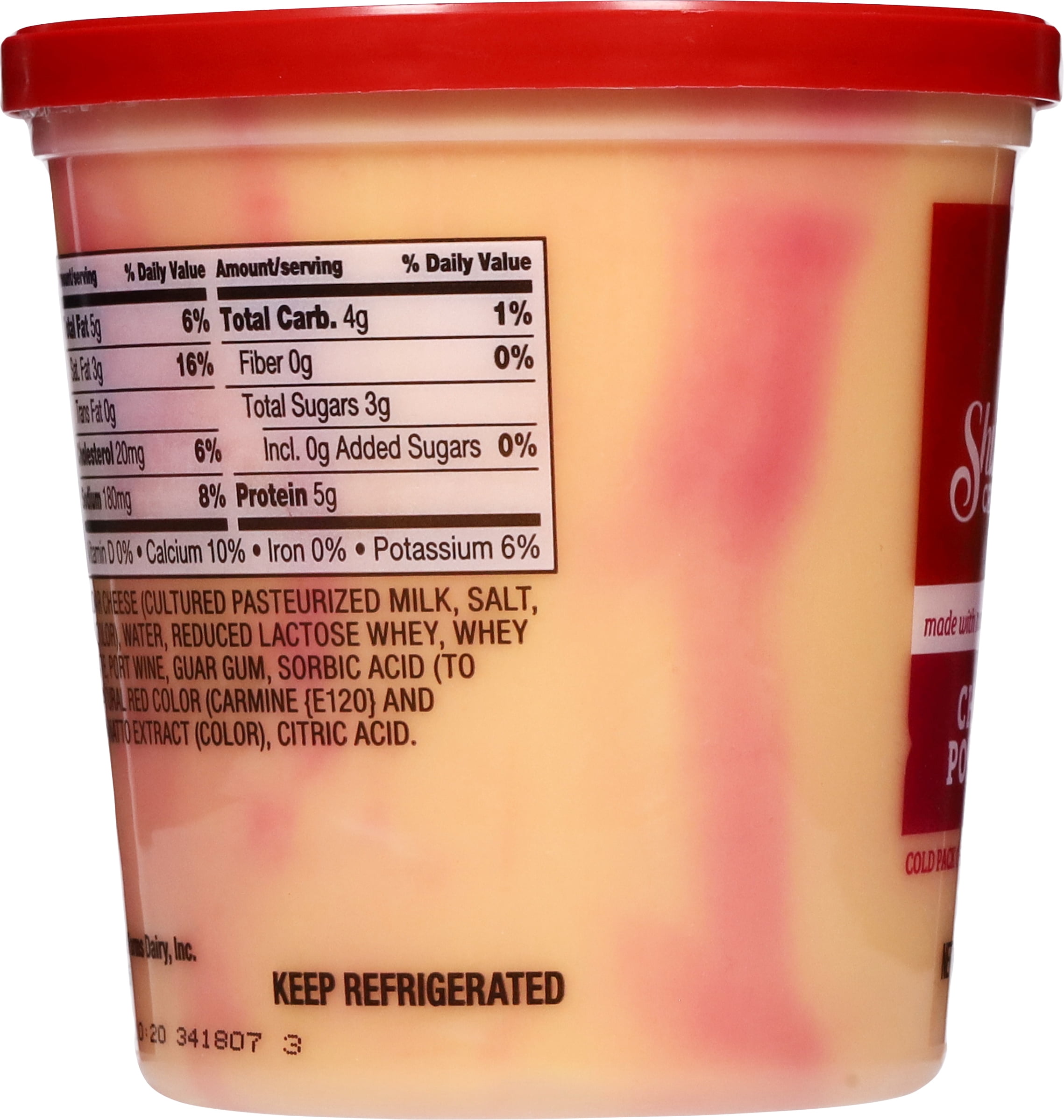 Shullsburg Creamery Port Wine Spreadable Cheese Spread, 13 oz, Tub, Refrigerated