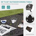 thumbnail image 5 of 59.06" Cast Aluminum Outdoor Dining Table for 6–8 People, Rust-Resistant All-Weather Metal Patio Table with 2" Umbrella Hole, Heavy-Duty Garden Furniture for Deck, Backyard, Dark Bronze, Only Desk, 5 of 7