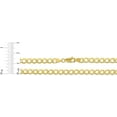 thumbnail image 5 of Floreo 10k Yellow Gold 5.3mm Hollow Cuban Curb Link Chain Necklace - 16 inch, 5 of 6