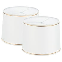 Uxcell 2Pcs Drum Lampshade for Table Lamps 11.4"x12.6"x9.8" Floor Lamp Shade White