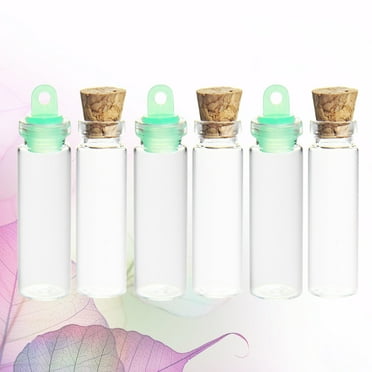 GOOHOCHY  40 Pcs Mini Bottle Spell Jars with Cork Miniature Candle Man Colorful