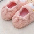 thumbnail image 6 of Wioihee Boys Girls House Slippers Kids Warm Home Shoes Toddler Fuzzy Wool-Like House Shoes Indoor Outdoor Slippers Clarance Pink 9(7), 6 of 9